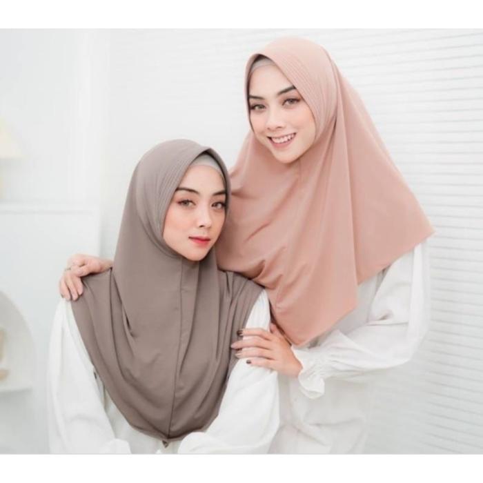 Hijab Bergo Hamidah Instan All Size Revitafashion - Jilbab Sekolah Kerudung Hijab Voli Muslim Wanita