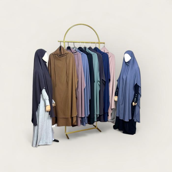 LADY LONG & MIDI FK (French Khimar) - Jilbab Instan Karet by ZHEE INDONESIA - Madamy Premium + Grat