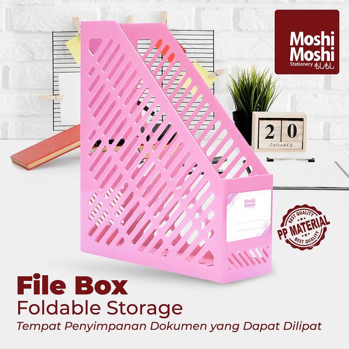 File Box Moshi Foldable Storage Tempat Penyimpan Lipat Dokumen Kantor