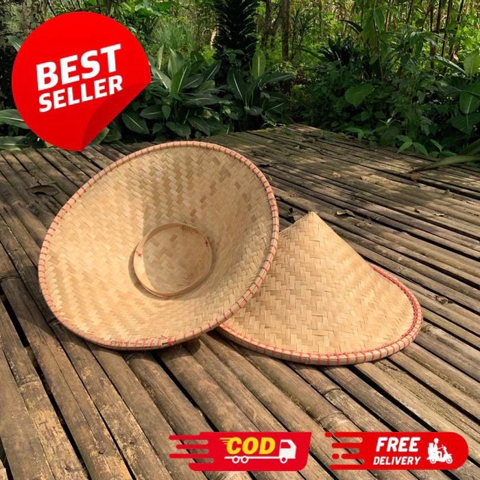 Topi Caping / Topi Petani / Cetok / Topi Mancing / Caping Bambu