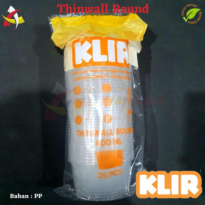 Safitiri Thinwall Round 400Ml Klir / Round Bowl 400 Ml Klir / Mangkok 400Ml Bulat / Thinwall 400Ml B