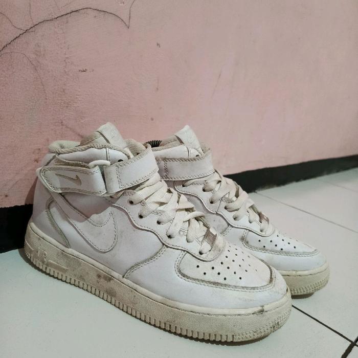 Sepatu Sneakers π!k£ Af1 mid 07 triple white size - 40,5