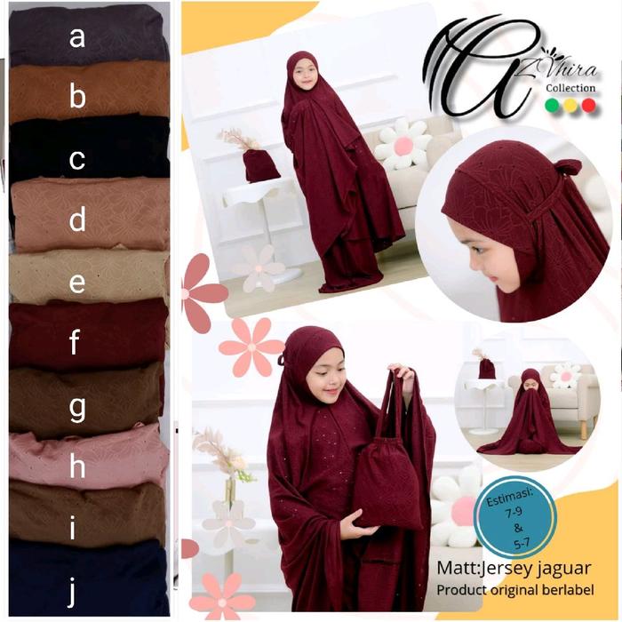 Mukena Anak Dagu Azvhira Jersey Premium Jaguar