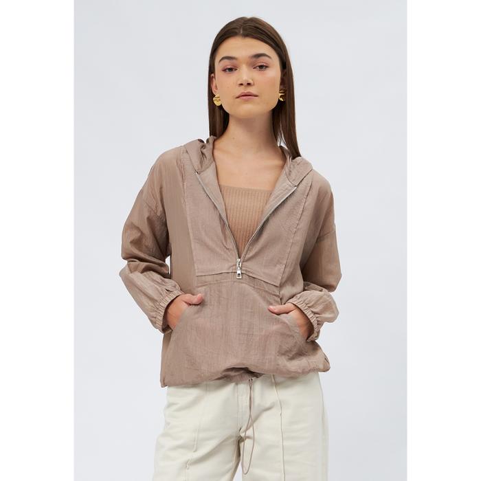 ◤Promo◢ Et Cetera Long Sleeve Sheer Outer Taupe