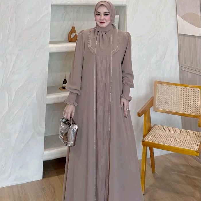 gamis lediza set terbaru model mewah dan elegan