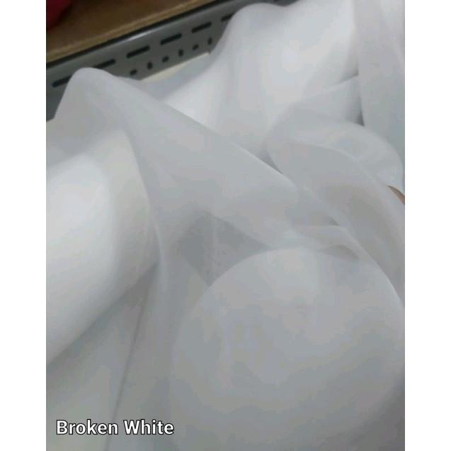 KAIN ORGANZA - Kain Organza Premium - Bahan/ Kain Organza Silk Polos Meteran