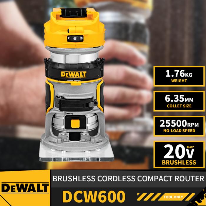 DEWALT DCW600 Tanpa Sikat Router Nirkabel Pemangkas Listrik Kedalaman
