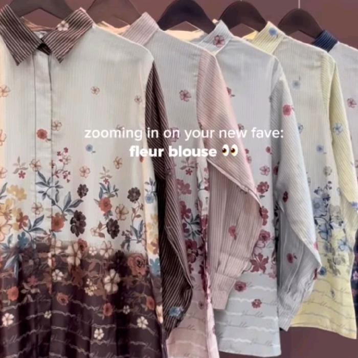 Fleur Blouse series Vanilla Hijab / Jastip Vanilla Hijab / Blouse Vanilla Hijab / Blouse wanita