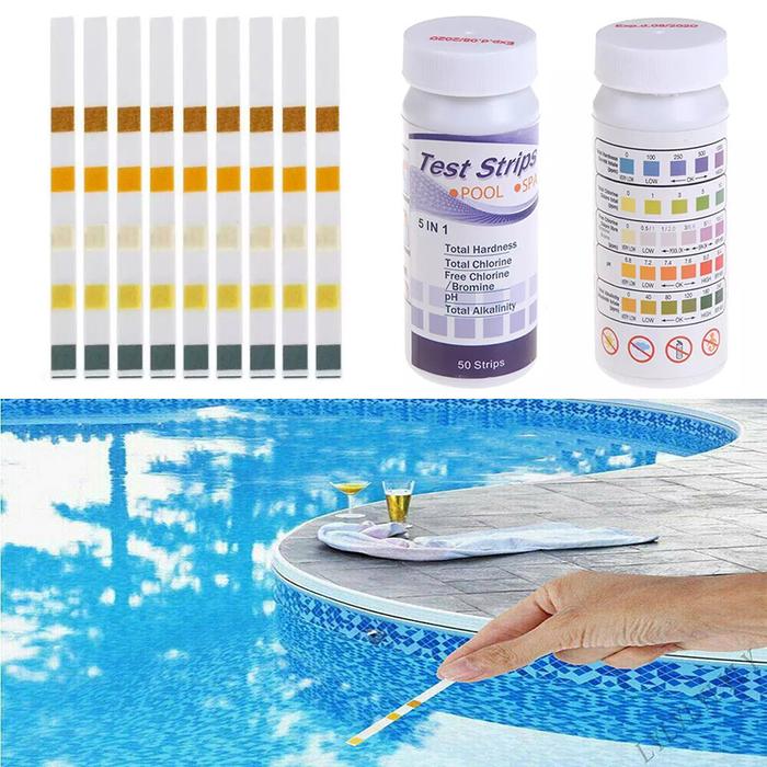 50pcs Multipurpose Chlorine Ph Test Strips Swimming Pool Spa Test