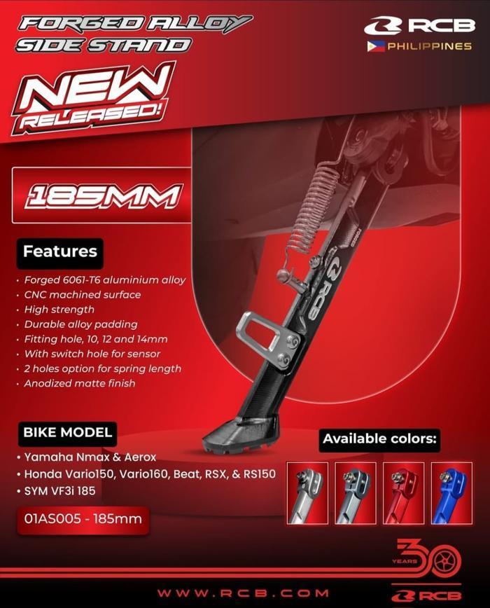 STANDAR SAMPING RCB 185MM 220MM BEAT - VARIO 125/150 - VARIO 160 - NMAX 155 - AEROX 155 - R15 - MX K