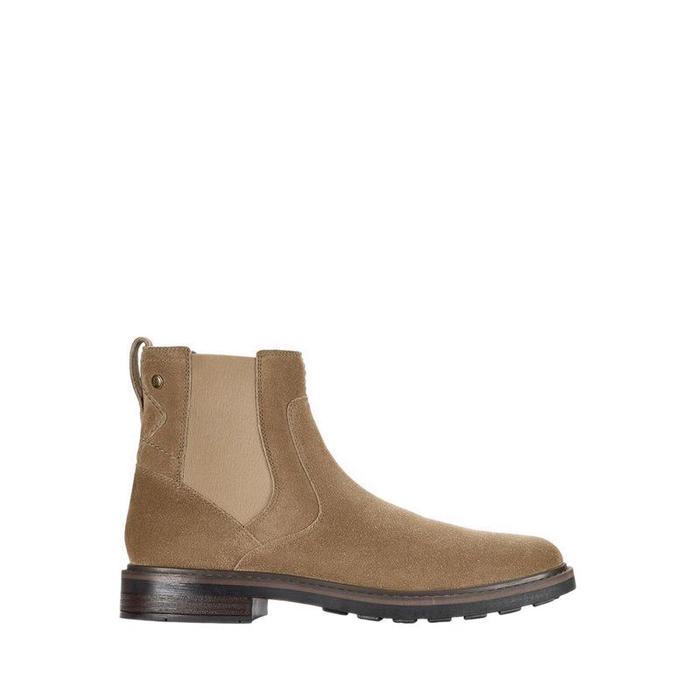 CLARKS Men's Boots Shoes Newford Easy Suede Sepatu Boot Casual Pria Original - Dark Sand