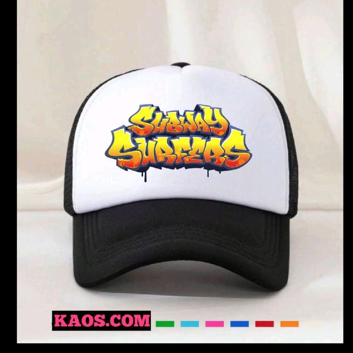 Topi Baseball Kaos.COM dengan Desain Graffiti Subway Surfers