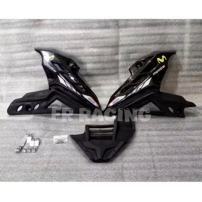 Tutup Mesin Movistar Vixion New & Old Full Set Tebal untuk Motor Honda Vixion Movistar - Cover Mesin