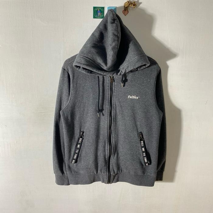 ZIP HOODIE FELTICS GREY SECOND