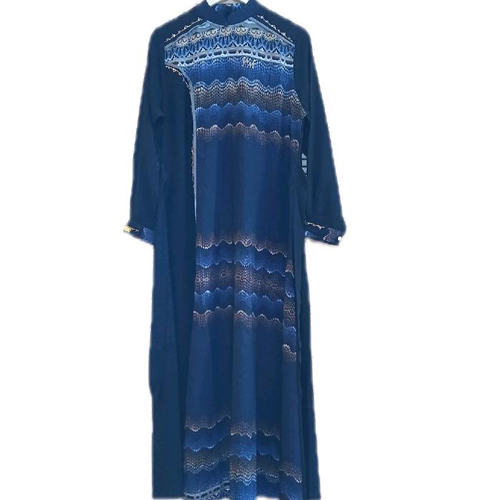 Wadah Muslim Gamis Hitam Wanita Simple | Dress Hitam Bermotif