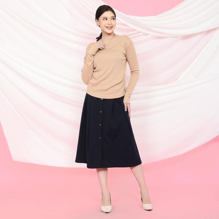 Dohwa Tops Sabrina Longsleeve Knit Top Atasan Wanita korean style kekinian