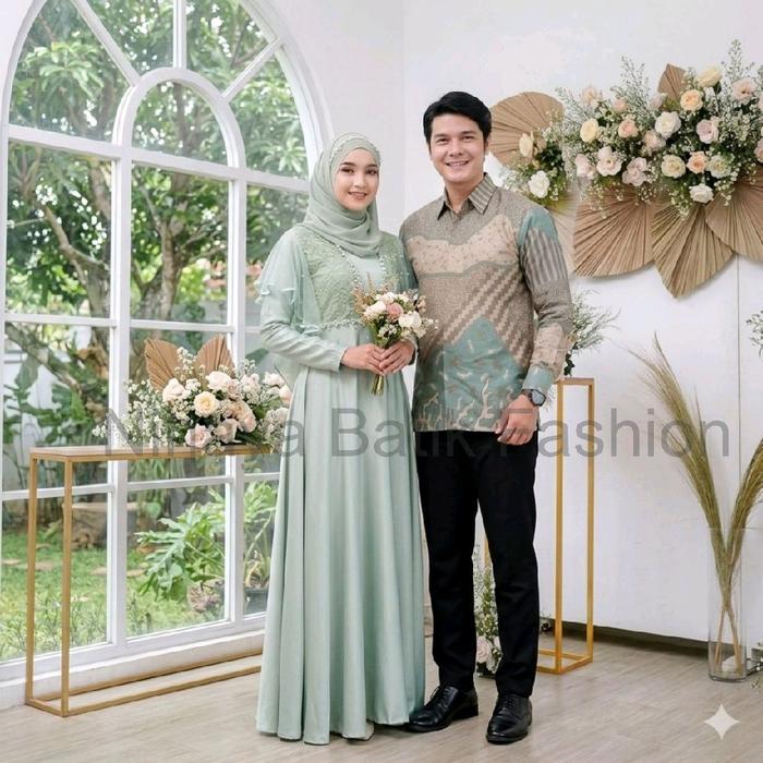 Gamis Pesta Lebaran Muslim Wanita Elegan Desain Modern Warna Cerah Dress Lebaran Dewasa Mewah Baju K