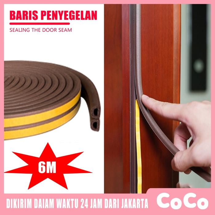 Busa Penutup Celah Lubang Bawah Alas Pintu Penghalang Debu Binatang Anti Kecoa Peredam Suara 6M(3M*2