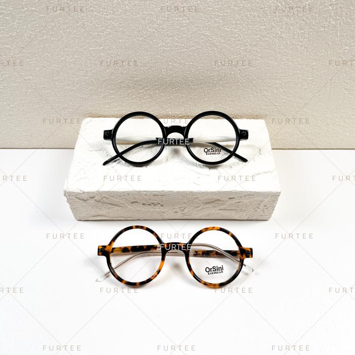 Kacamata 8A02O Unik Kotak Bulat Geometric Anti Radiasi Blueray Bluechromic Minus Normal Silinder Plu