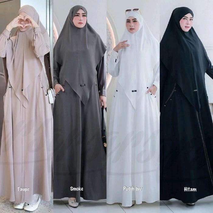 Jauhara set Syari Umroh Dan haji series by Arsy Hijab
