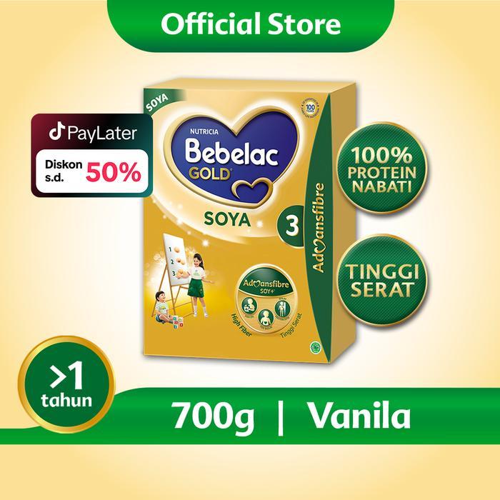 Bebelac Gold Soya 3 Susu Pertumbuhan Bubuk Soya 700g - Tahap 3