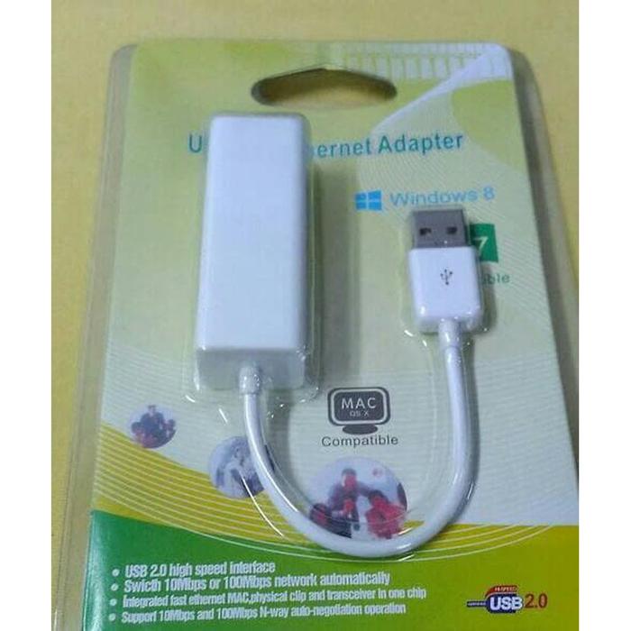USB To LAN kabel converter external  eternet connector adapter - PUTIH