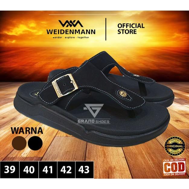 Weidenmann BZ 801 Sandal Original sendal jepit kulit kasual casual flip flop flat pria laki laki dew