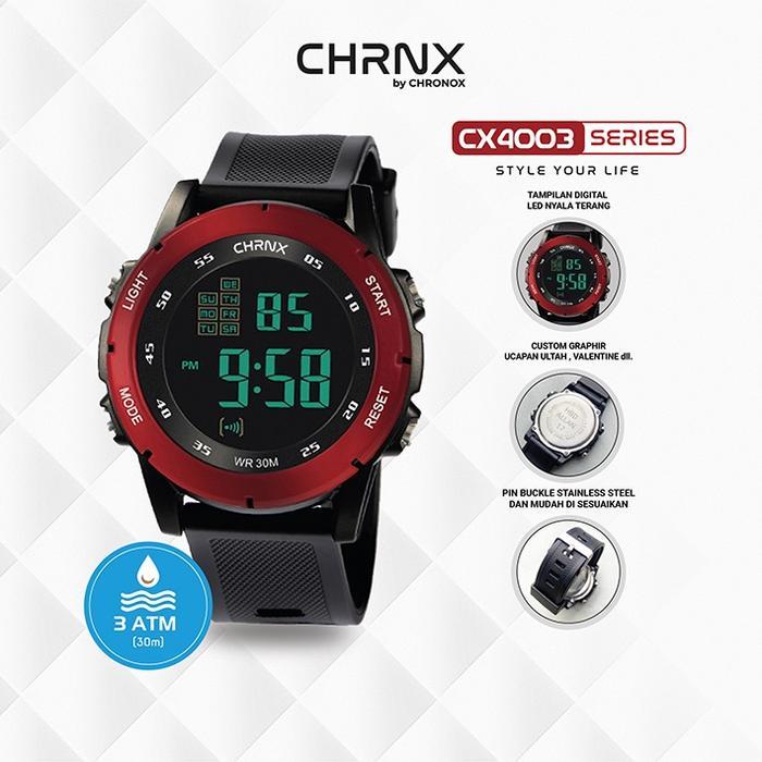Chrnx By Chronox Jam Tangan Dital Uni Pria Wanita - Cx4003 Rubber Watches