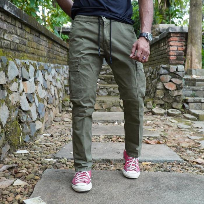 CELANA PANJANG CARGO RIP PRIA PREMIUM IMPORT slim-fit
