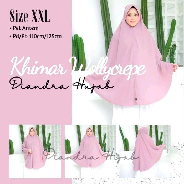 DIANDRA HIJAB WOLLYCREPE PET XXL MURAH BISA COD