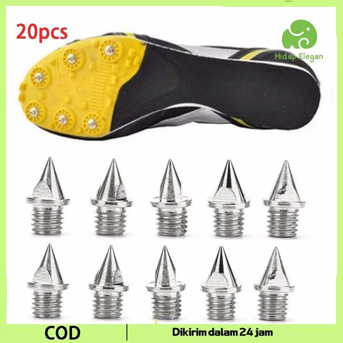 20pcs Paku Sepatu Spike Spike Shoes Sepatu Spike Sprint Paku Sepatu Golf (Lari Sprint, Lompat Tinggi