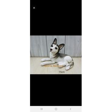 PATUNG PAJANGAN MINIATUR ANJING SIBERIAN HUSKY