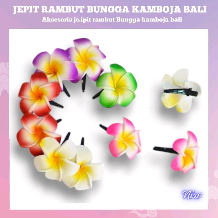 Jepit kepala bungga Kamboja/jepit bungga kamboja/jepit bali/jepit aksesoris bali