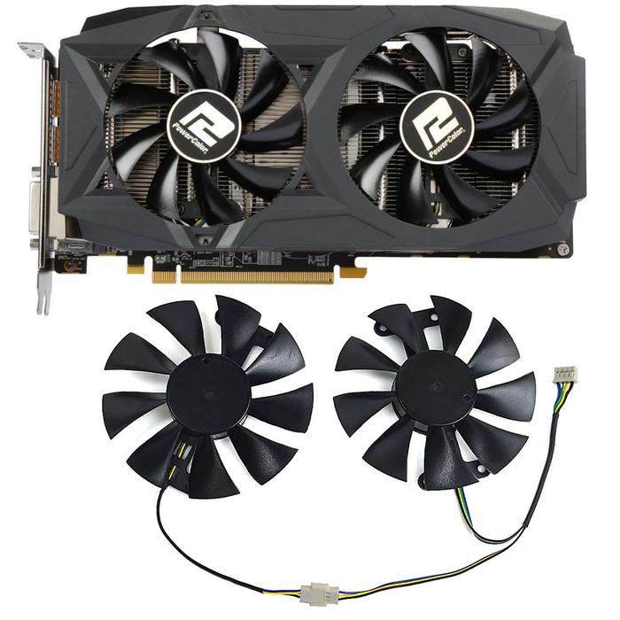 NEW DIY 85MM AX RX 580 480 470 GPU Cooling Fan，For PowerColor Red Dragon Radeon RX 580、RX 480、RX 470