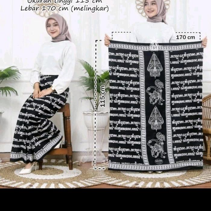 SARUNG GOYOR | SARUNG SANTRI | SARUNG BATIK REMAJA ABG MOTIF HONOCOROKO MONOCHROME | PAGAR ALAM | WA