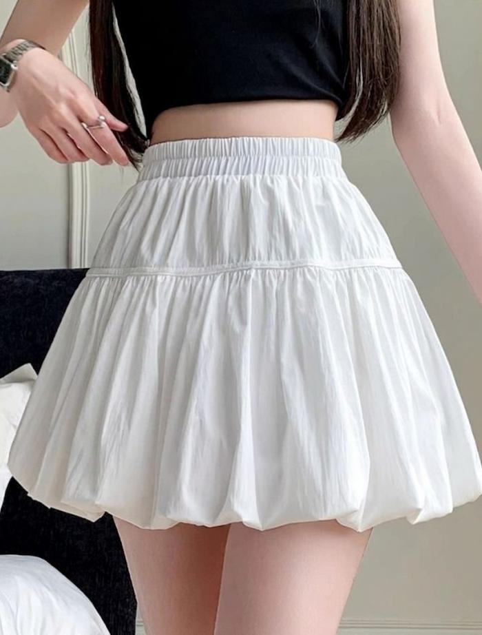 BF - Rok Odette Pendek Wanita Balon Cake Mini Skirt Basic Korean Style