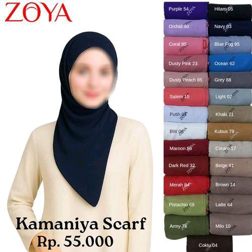 Kamaniya Scarf by Zoya | Fadhilah Fashion |  Muslim Square Jilbab Syari Segi Empat