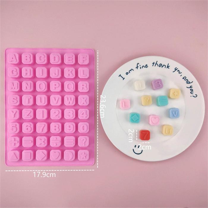 Letter Chocolate Mold Uppercase Alphabet Candy Gummy Silicone Mould 3D Wax Melt Silica Gel Cake Cupc