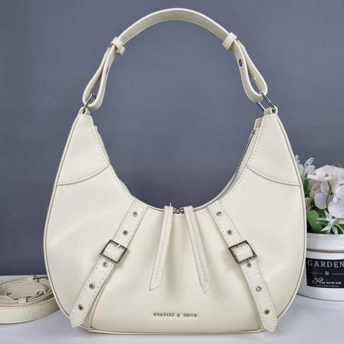 TAS WANITA CRESCENT HOBO CHALK - CK097