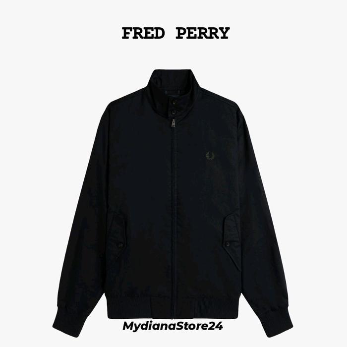 FRED PERRY - FRED PERRY CLASSIC HARRINGTON JACKET - BLACK