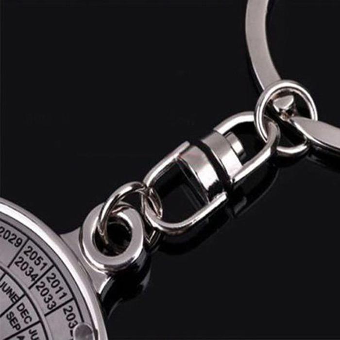 Gantungan kunci Bentuk Kalender Tahun 50 Tahun 2010-2060 Stainless steel