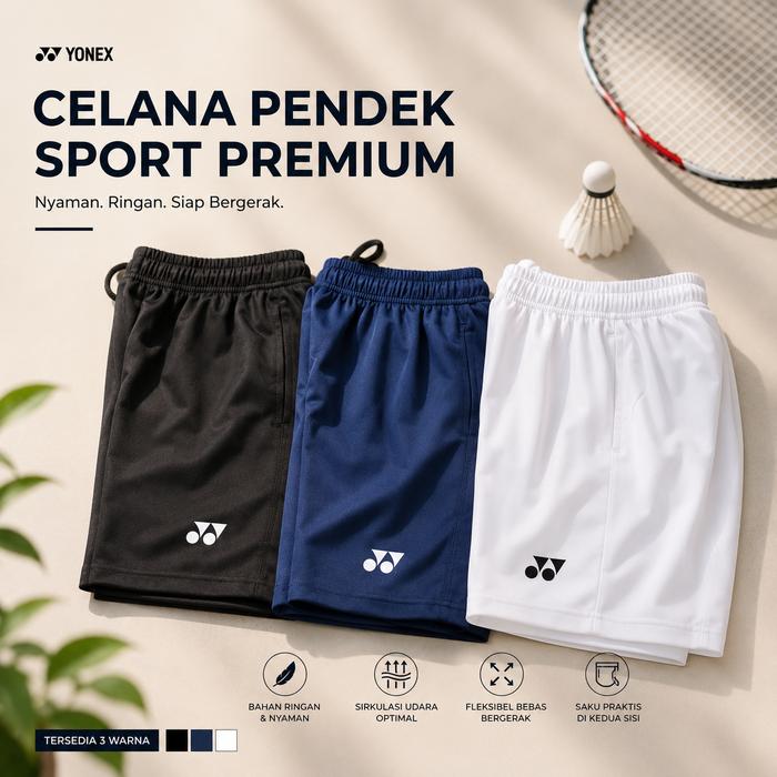 Celana Pendek Badminton LOKAL Bulutangkis y7029 Sport Olahraga Motif Keren Bahan Tebal Lembut Nyaman