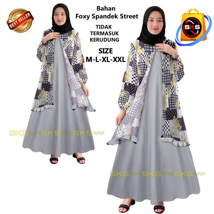 Gamis Wanita Rompi SHALSABILLA,Gamis wanita dewasa rompi, gamis dewasa