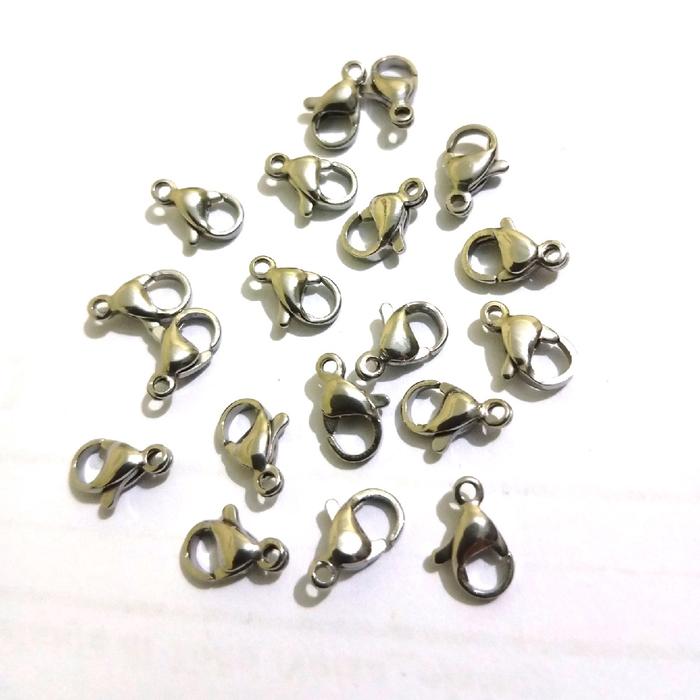 PENGAIT UDANG KOKOT UDANG PENGAIT KALUNG STAINLESS 12MM(5PCS)