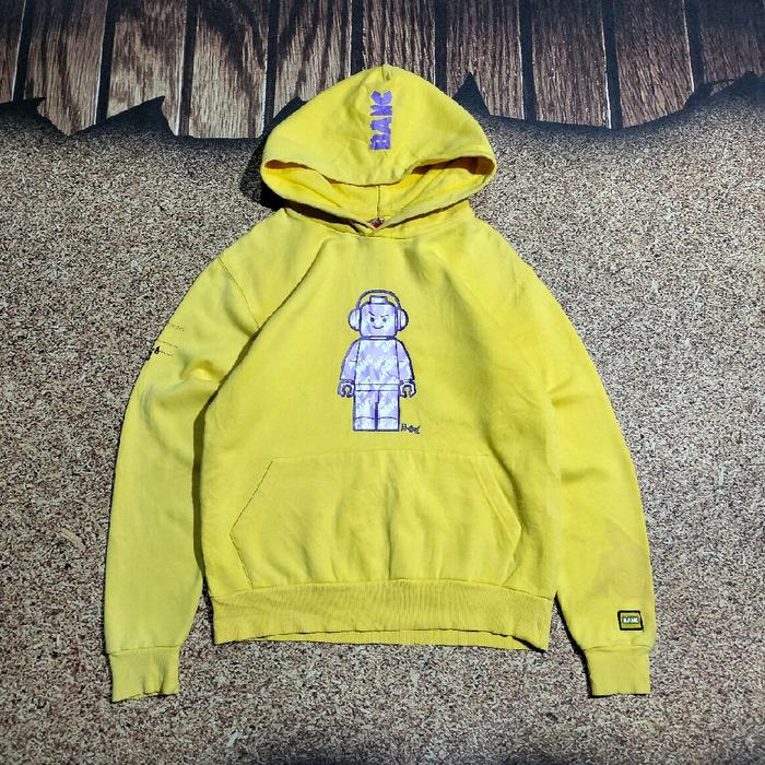 pullover hoodie kuning BANC big logo art depan jemper casual pria murah bagus size L