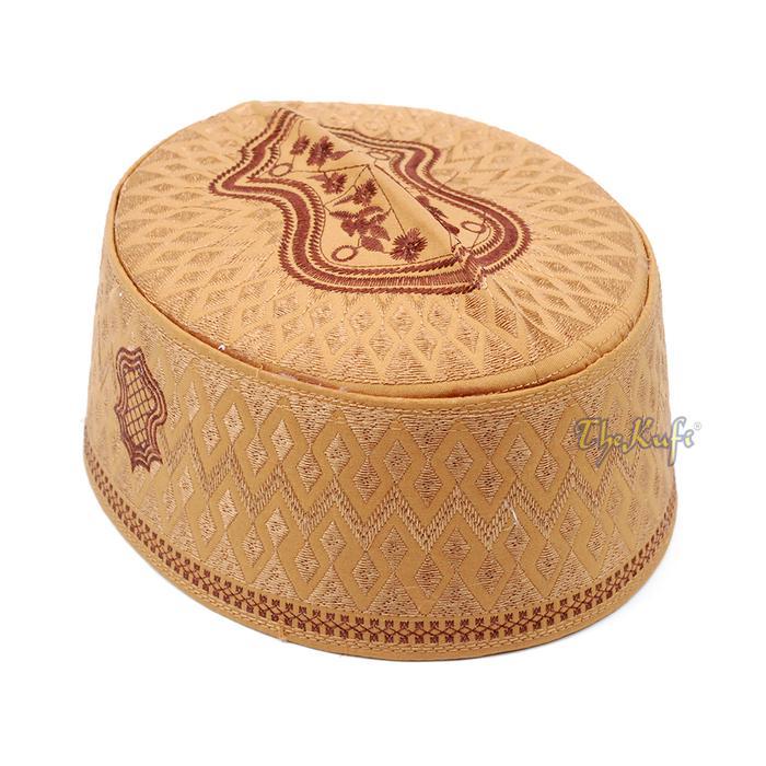 GUYS BELII Peci Kopiah Assagofah Terompah Nabi Warna Cokelat Muda Asli - The Kufi PREMIUM