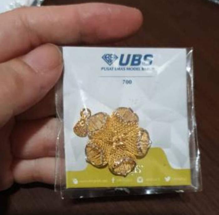LIONTIN WANITA MODEL UBS ELEGANT BUNGA KENDARI EMAS ASLI
