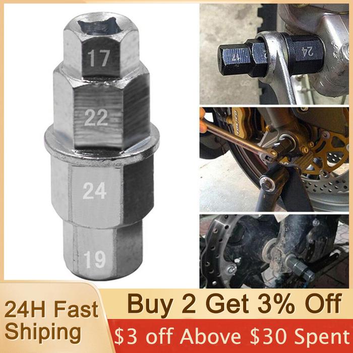 Hex Axle Spindle Socket Adapter Universal Motorcycle Front Axle