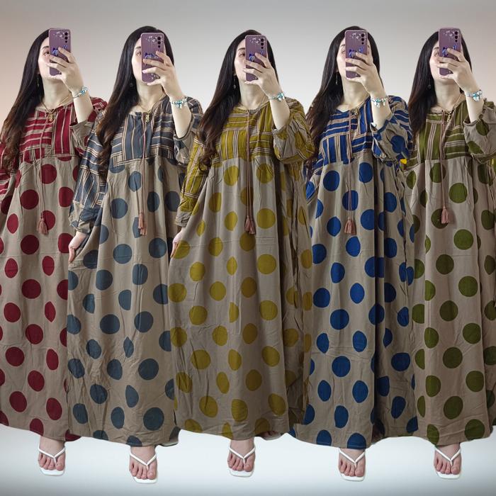 Gamis Wanita Terbaru Jumbo Ld 130cm Rayon Premium Busui Dress Muslim Motif Maxi Panjang Ibu Syari De