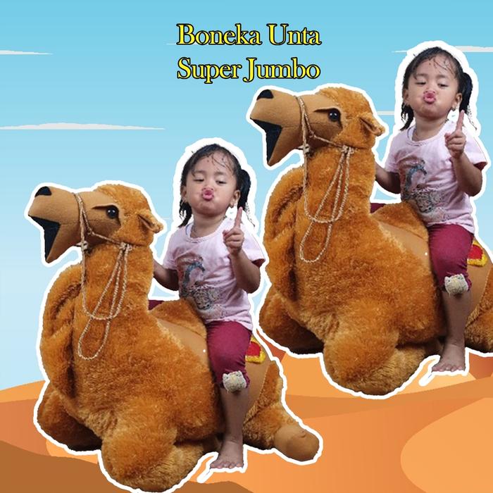 Boneka Unta Super Jumbo Bisa Dinaikin Bikin Seneng Anak